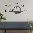 Koristeellinen metallinen seinäkoriste, musta, 115 x 49 cm, kestävä, tyylikäs - Koristeet, koriste-esineet - 8684283349661 - 4