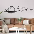 Koristeellinen metallinen seinäkoriste, musta, 115 x 49 cm, kestävä, tyylikäs - Koristeet, koriste-esineet - 8684283349661 - 3