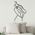 Koristeellinen metallinen seinäkoriste, musta, 53 x 86 cm, kestävä, tyylikäs - Koristeet, koriste-esineet - 8682870869431 - 3
