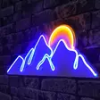 Koristeellinen muovinen LED-valaistus, sininen keltainen, 21 x 62 x 2 cm, joustava, kestävä, helppo asentaa - Taulut ja kehykset - 8683342965651 - 2