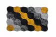 Kylpyhuonematto, keltainen antrasiitti harmaa, 70 x 120 cm, antibakteerinen, liukumaton - Kylpyhuonematot ja kosteantilan matot - 8683743784561 - 3