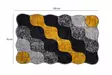 Kylpyhuonematto, keltainen antrasiitti harmaa, 70 x 120 cm, antibakteerinen, liukumaton - Kylpyhuonematot ja kosteantilan matot - 8683743784561 - 1