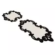 Kylpyhuonematto Setti 2-osainen, Musta Valkoinen, 100% Polyesteri, 1300 gr/m², 10 mm Nukka, Konepestävä, Antibakteerinen - Kylpyhuonematot ja kosteantilan matot - 8682870989511 - 4