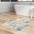 Luxus Kylpyhuonemattosetti (2 kpl), monivärinen, 50 x 60 cm, 60 x 100 cm, pehmeä, liukumaton, antibakteerinen - Kylpyhuonematot ja kosteantilan matot - 8683342421041 - 2