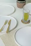 Matta Valkoinen Keraaminen Lautassetti 27 cm (6 kpl) - Antibakteerinen, Mikroaaltouuni- ja Astianpesukoneenkestävä - Tarjoiluastiat - 8684282461111 - 5