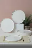 Matta Valkoinen Keraaminen Lautassetti 27 cm (6 kpl) - Antibakteerinen, Mikroaaltouuni- ja Astianpesukoneenkestävä - Tarjoiluastiat - 8684282461111 - 2