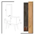 Moderni Hall Standi: Tyylikäs ja Kestävä Säilytysratkaisu Peilillä ja Kengätsäilytyksellä, Tammi Tummanharmaa, 80x80x40 cm - Eteiskaapit - 8681875179101 - 5