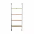 Moderni ja Teollinen Ruskea-Musta Seinä Hylly, 49x120x20 cm, 100% Melamiinipinnoitettu Lastulevy, Metallikehys - Naulakot - 8683342719421 - 5