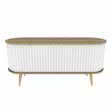 Moderni TV-taso, Oud Tammi Valkoinen, 140x43x64 cm, 100% Melamiinipinnoitettu, Kestävä ja Tyylikäs Huonekalu - TV-tasot - 8683743121731 - 10