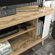 Moderni TV-taso, Oud Tammi Valkoinen, 140x43x64 cm, 100% Melamiinipinnoitettu, Kestävä ja Tyylikäs Huonekalu - TV-tasot - 8683743121731 - 7
