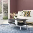 Moderni Uutuus sohvapöytä - Musta Valkoinen - 100% Melamiinipinnoitettu Lastulevy - 90x40x45 cm - Tyylikäs ja Kestävä - Sohvapöydät - 8683342946131 - 2