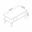 Moderni Uutuus sohvapöytä - Musta Valkoinen - 100% Melamiinipinnoitettu Lastulevy - 90x40x45 cm - Tyylikäs ja Kestävä - Sohvapöydät - 8683342946131 - 5