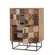 Monikäyttöinen Kaappi - Atlantic Pine Musta Ruskea - 100% Melamiinipinnoitettu - 93x115x36 cm - Metallijalat ja -kahvat - Kaapit ja lipastot - 8683743422371 - 3