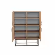Monikäyttöinen Kaappi - Atlantic Pine Musta Ruskea - 100% Melamiinipinnoitettu - 93x115x36 cm - Metallijalat ja -kahvat - Kaapit ja lipastot - 8683743422371 - 4