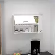 Monikäyttöinen Kaappi - Valkoinen, 100% Melamiinipinnoitettu, 90x52x24,8 cm, Useita Hyllyjä, Seinään Kiinnitettävä - Kaapit ja lipastot - 8681875796001 - 4
