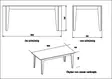 Monikäyttöinen Valkoinen Ruokapöytä 180x76,8x90 cm - 100% Melamiinipinnoitettu Lastulevy, Marmori Kuviointi - Ruokapöydät - 8681875670721 - 4