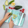 Monivärinen 100% Karkaistu Lasi Leikkuulauta 20x30 cm - Antibakteerinen, Helppo Puhdistaa, Liukumaton - Keittiötyövälineet - 8684283725021 - 2