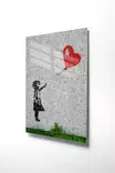 Monivärinen Banksy Koristeellinen Karkaistu Lasi Maalaus 30x45 cm - Taiteellinen Seinäkoriste Kestävyydellä - Taulut ja kehykset - 8683342792851 - 8