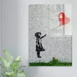 Monivärinen Banksy Koristeellinen Karkaistu Lasi Maalaus 30x45 cm - Taiteellinen Seinäkoriste Kestävyydellä - Taulut ja kehykset - 8683342792851 - 2