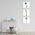 Monivärinen Koristeellinen Canvas-taulu 3-osainen - 60% Puuvilla, 40% Polyesteri, 30x30 cm, Puukehys, Digitaalipainatus - Taulut ja kehykset - 8682870702721 - 4