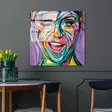 Monivärinen Koristeellinen Karkaistu Lasi Maalaus 50x50 cm - Kestävä ja Värikäs Sisustuselementti - Taulut ja kehykset - 8684282240891 - 3
