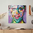 Monivärinen Koristeellinen Karkaistu Lasi Maalaus 50x50 cm - Kestävä ja Värikäs Sisustuselementti - Taulut ja kehykset - 8684282240891 - 4