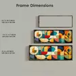 Monivärinen Koristeellinen Kehystetty MDF-maalaus - 40x120x3,5 cm - UV-painatus - 100% MDF ja Mäntykehys - Taulut ja kehykset - 8684283650811 - 5