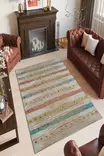 Monivärinen Matto 80x120 cm - 100% Polyesteri, Antibakteerinen, Ekologinen, Konepestävä, Liukumaton Alusta - Pienet matot ja käytävämatot - 8683342902601 - 2