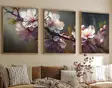 Monivärinen MDF-seinäkoriste 3-osainen: 50x70 cm Kehystetty Maalaus, 100% MDF ja Massiivipuu, Elegantti Sisustus - Taulut ja kehykset - 8684282341321 - 1