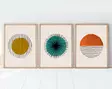 Monivärinen MDF-seinätaulu 3-osainen - 30x40 cm - Koristeellinen Kehystetty Taulu - Korkealaatuinen Puu ja MDF - Taulut ja kehykset - 8684282337751 - 4