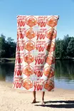 Monivärinen Rantapyyhe 70x130 cm - Pehmeä ja Imukykyinen Polyesteri/Polyamidi Mikrokuitukangas - Kylpyhuoneen Ylellisyys - Pyyhkeet ja kylpytakit - 8684282666011 - 4