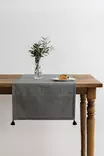 Musta Keittiömatto 50x150 cm - Konepestävä, Helppohoitoinen, 65% Puuvillaa, 35% Polyesteriä, Ei Silitystä Tarvitse - Pöytäliinat ja tabletit - 8684282835851 - 1