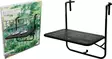 Musta metallinen parvekekaidepöytä 60 x 43 cm - Muut pihakalusteet - 8721037412131 - 1