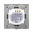 PNI SafeHome DIM202 2X700W Dual Touch -kytkin ja himmennin, jännitteinen johto, ei nollaa, lasi - Kytkimet - 5949066530081 - 4