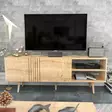 Safiiri TV-taso - Tyylikäs ja Kestävä 100% Melamiinipinnoitettu Kaluste, 160x35x38,6 cm, Helppo Koota ja Puhdistaa - TV-tasot - 8683743124411 - 2