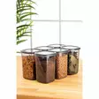 Säilytyslaatikko sarja (6 osaa), antrasiitti, 10 x 10 x 16,5 cm / 1200 ml, kestävä, BPA-vapaa - Muovilaatikot ja säilytyslaatikot - 8683742868941 - 1