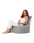 Säkkituoli ulkokäyttöön, savunharmaa, 70 cm, 70 cm, 35 cm, kestävä, vedenpitävä, mukava - Säkkituolit - 8683743038831 - 6