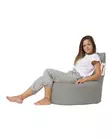 Säkkituoli ulkokäyttöön, savunharmaa, 70 cm, 70 cm, 35 cm, kestävä, vedenpitävä, mukava - Säkkituolit - 8683743038831 - 7