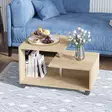 Sapphire Oak - sohvapöytä, 100% Melamiinipinnoitettu Lastulevy, 18mm, 80x52,5x40cm, Moderni ja Kestävä Design - Sohvapöydät - 8682870866041 - 2