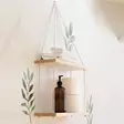 Seinähylly 100% Kuusipuuta, Käsintehty, Pähkinänvärinen, 40x14x2 cm, 2 kpl, Kiinnitettävä Seinään - Seinähyllyt - 8681875395181 - 1