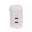 Seinälaturi | 45 W | GaN | PD3.0 | 2.25 A / 3.0 A | Lähtöliitäntöjen määrä: 2 | 2x USB-C | Automaattinen Jännitteen Valinta | Valkoinen - Verkkolaturit - 5412810470211 - 10