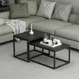 Sijoituspöytä (2 kpl), musta, 60x45x47 cm, 72x45x37 cm, kestävä - Pöydät - 8683742465881 - 2