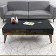 Sohvapöytä - Tyylikäs ja Kestävä Huonekalu, Pähkinä Antrasiitti, 100% Melamiinipinnoitettu, 105x60x34,6 cm, 18 mm Paksuus - Sohvapöydät - 8684282088301 - 3