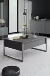 Sohvapöytä Anthracite Silver - 100% Melamiinipinnoitettu Lastulevy, Metallijalat, 90x60x40 cm, Tyylikäs ja Kestävä - Sohvapöydät - 8684282832331 - 2