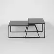 Sohvapöytäsarja - Anthracite Black - 100% Melamiinipinnoitettu Lastulevy - 100% Metalli - 88x38x50 cm & 57x45x55 cm - Sohvapöydät - 8681875478181 - 4