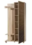 Sonoma Oak Hall Stand - 100% Melamiinipinnoitettu, 18mm Paksuus, UV-suojattu, Monikäyttöinen Säilytysratkaisu, 90x192x36 cm - Eteiskaapit - 8681875404821 - 6