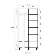 Sonoma Oak Hall Stand - 100% Melamiinipinnoitettu, 18mm Paksuus, UV-suojattu, Monikäyttöinen Säilytysratkaisu, 90x192x36 cm - Eteiskaapit - 8681875404821 - 7