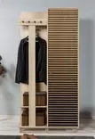 Sonoma Oak Hall Stand - 100% Melamiinipinnoitettu, 18mm Paksuus, UV-suojattu, Monikäyttöinen Säilytysratkaisu, 90x192x36 cm - Eteiskaapit - 8681875404821 - 3