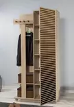 Sonoma Oak Hall Stand - 100% Melamiinipinnoitettu, 18mm Paksuus, UV-suojattu, Monikäyttöinen Säilytysratkaisu, 90x192x36 cm - Eteiskaapit - 8681875404821 - 4