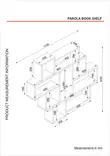Travertiini Seinä Hylly 115,5x103,5x15 cm - 100% Melamiinipinnoitettu Lastulevy, Useita Hyllyjä, Kiinnitettävä Seinäasennus - Seinähyllyt - 8684283018321 - 8